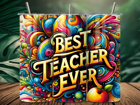 Abstract Best Teacher Ever Tumbler Wrap Review