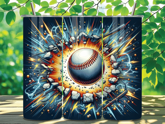 Baseball Lightning Bolt Tumbler Wrap Review