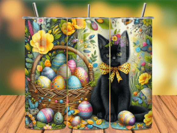 Black Cat Easter Basket Tumbler Wrap Review
