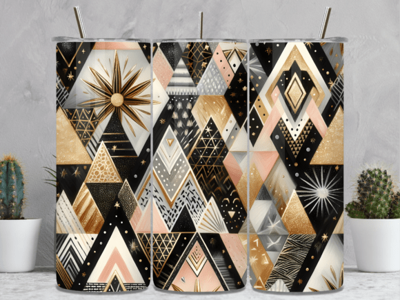 Black Gold Geometric Boho Tumbler Wrap Review