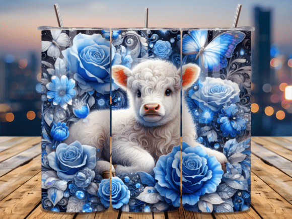 Blue Rose Highland Cow Valentine Tumbler Review