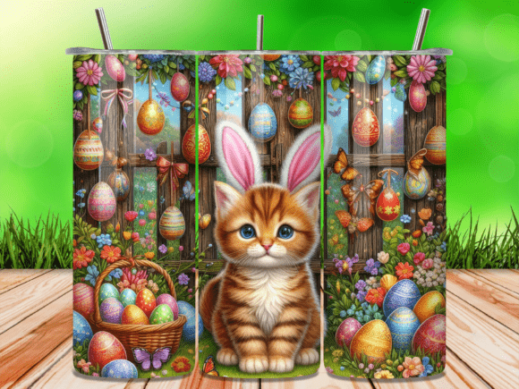 Bunny Ears Cat Easter Tumbler Wrap Review