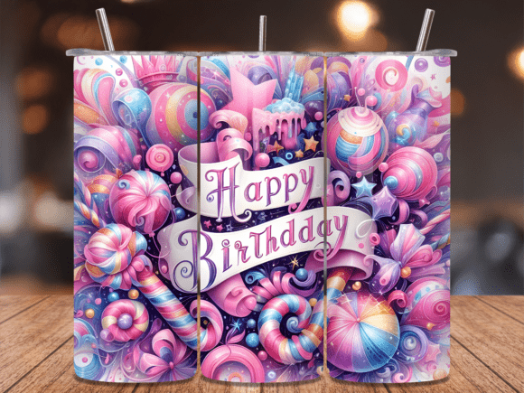 Candy Balloon Birthday Tumbler Wrap Review