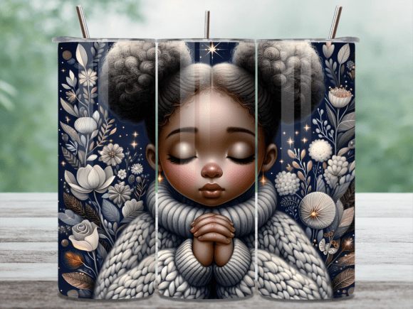 Cute Afro Praying Girl Tumbler Wrap Review