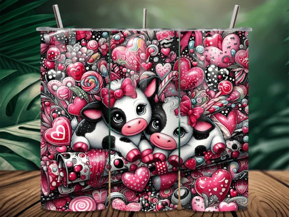 Cute Baby Cow Couple Valentine Tumbler Wraps Review