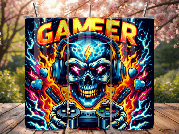 Cyberpunk Skull Gaming Life Tumbler Wrap Review