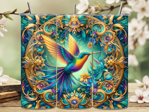 Gold Hummingbird Floral Tumbler Wrap Review