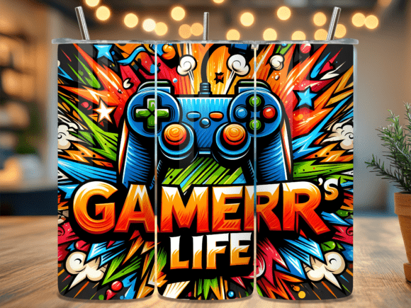 Graffiti Style Gamer Life Tumbler Wraps Review