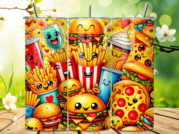 Happy Burger Pizza Fast Food Tumbler Wraps Review