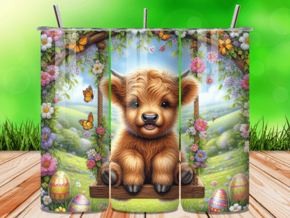 Highland Cow Swing Easter Tumbler Wrap Review