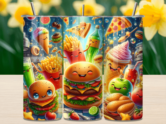 Kawaii Junk Food Party Tumbler Wrap Review
