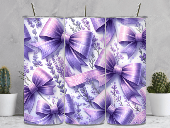 Lavender Ribbon Bow Floral Tumbler Wrap Review
