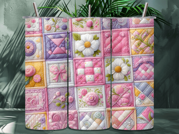 Pastel Patchwork Floral Quilt Tumbler Wraps Review