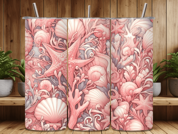 Pink Coastal Shell Beach Tumbler Wrap Review