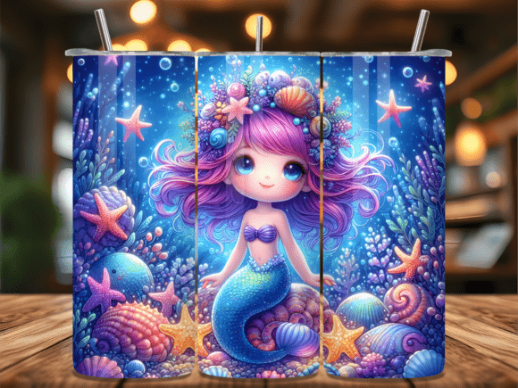 Purple Mermaid Starfish Tumbler Wrap Review