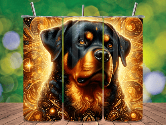Rottweiler Gold Mandala Tumbler Wraps Review