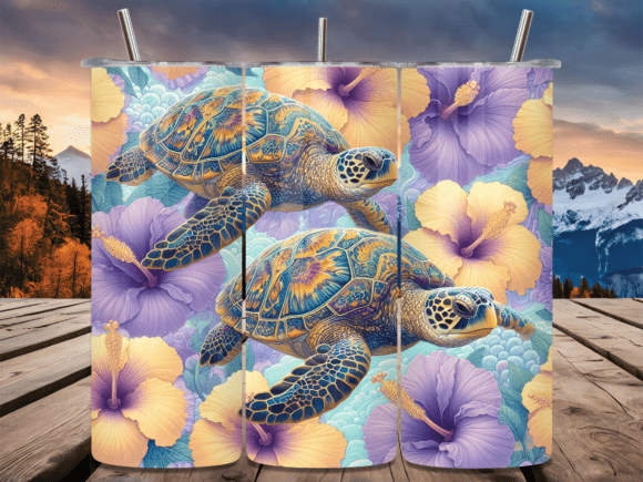 Sea Turtle Hibiscus Tumbler Wrap Review