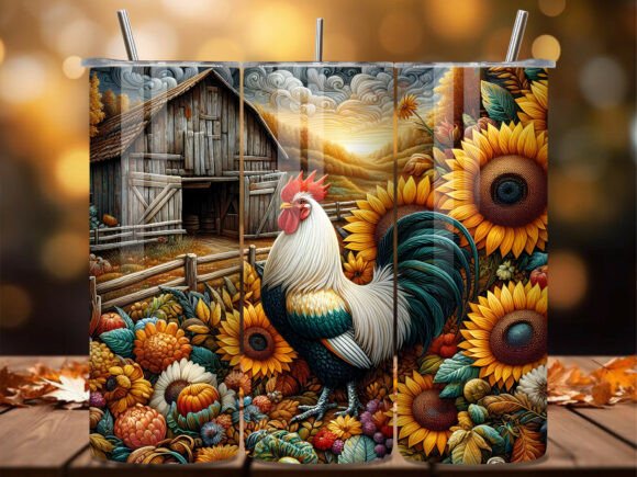 Sunlit Rooster Barn Sunflower Tumbler Wraps Review