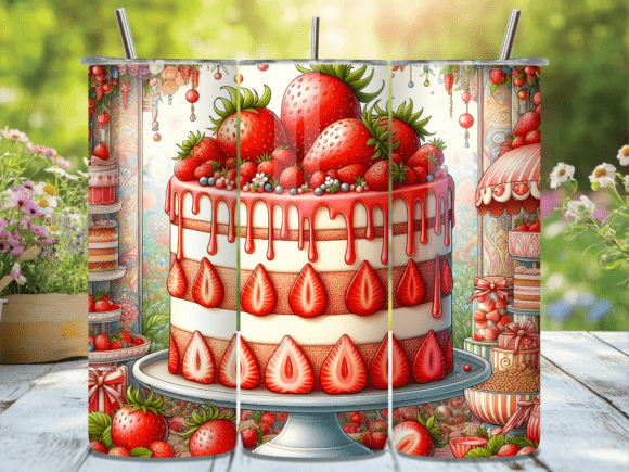 Sweet Strawberry Cake Tumbler Wrap Review
