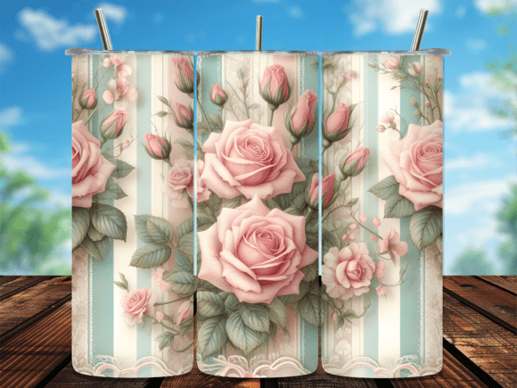 Vintage Pink Rose Floral Tumbler Wrap Review