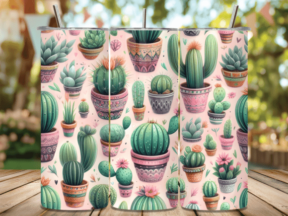 Watercolor Cactus Garden Tumbler Wraps Review