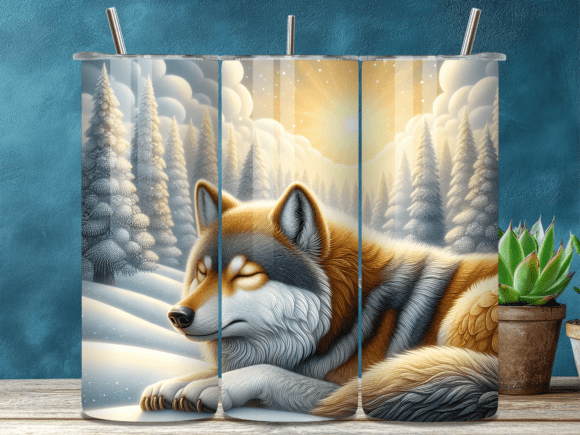 Winter Snow Wolf Forest Tumbler Wraps Review